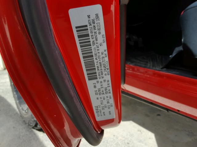 1C4AJWAG3FL721730 - 2015 JEEP WRANGLER S RED photo 10