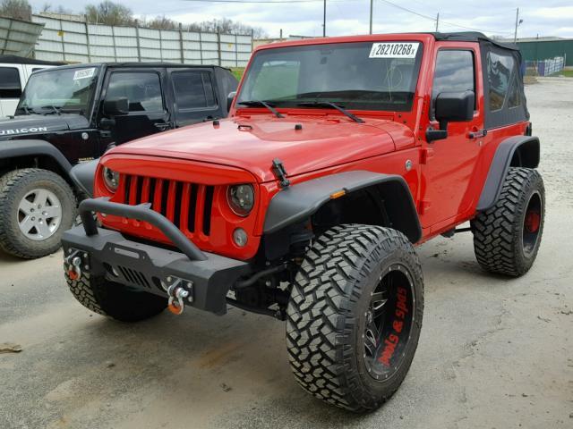 1C4AJWAG3FL721730 - 2015 JEEP WRANGLER S RED photo 2