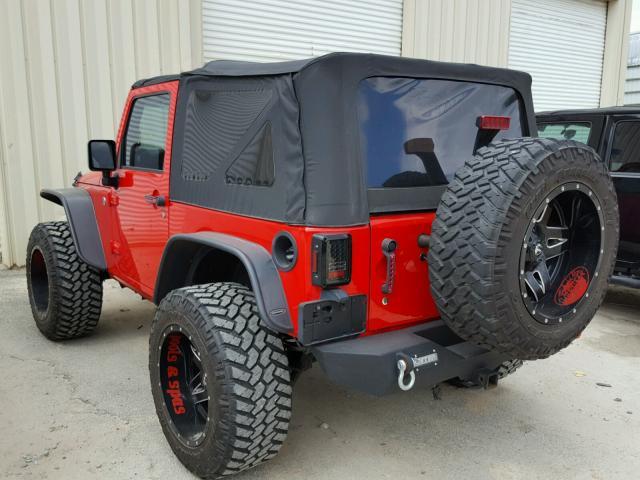 1C4AJWAG3FL721730 - 2015 JEEP WRANGLER S RED photo 3