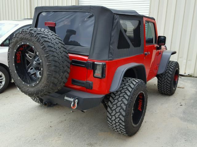 1C4AJWAG3FL721730 - 2015 JEEP WRANGLER S წითელი ფოტო 4