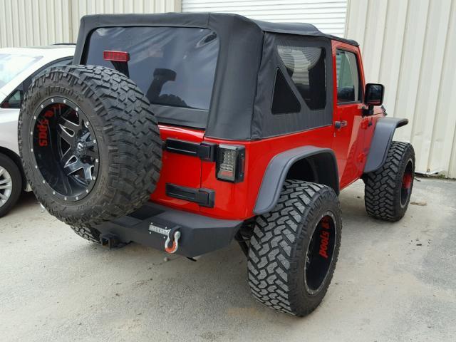 1C4AJWAG3FL721730 - 2015 JEEP WRANGLER S RED photo 4