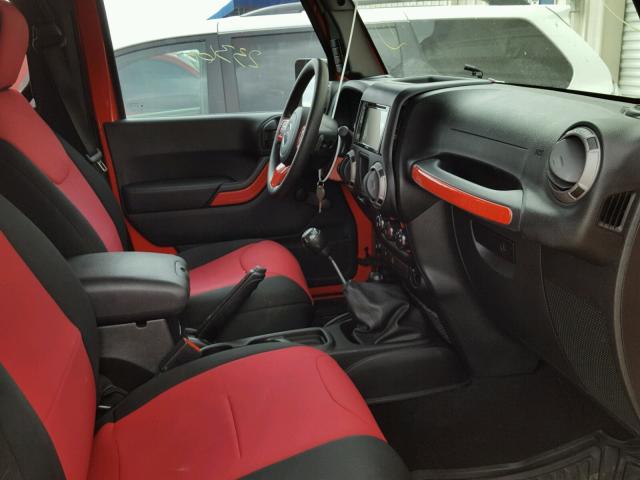 1C4AJWAG3FL721730 - 2015 JEEP WRANGLER S წითელი ფოტო 5