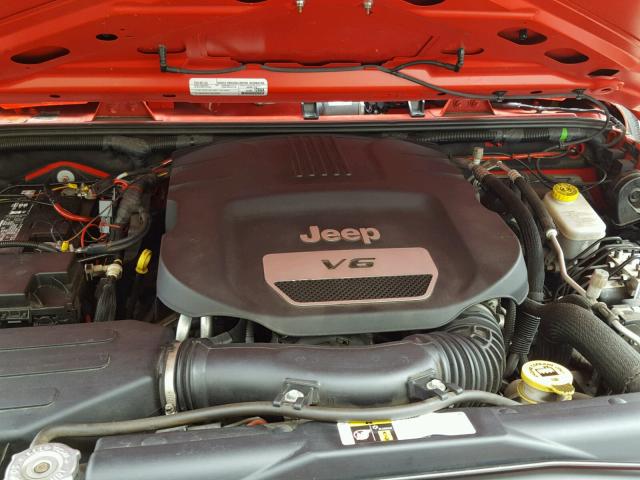 1C4AJWAG3FL721730 - 2015 JEEP WRANGLER S წითელი ფოტო 7