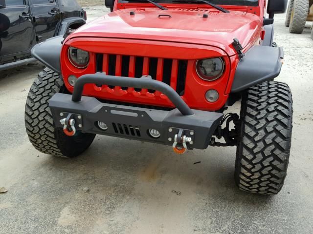 1C4AJWAG3FL721730 - 2015 JEEP WRANGLER S RED photo 9