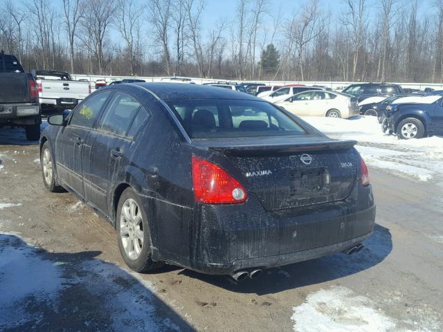 1N4BA41E77C842775 - 2007 NISSAN MAXIMA SE BLACK photo 3