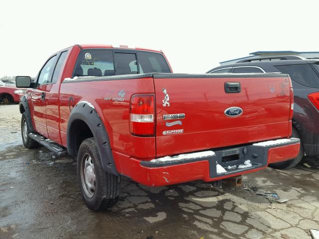 1FTPX14584NB46452 - 2004 FORD F150 RED photo 3