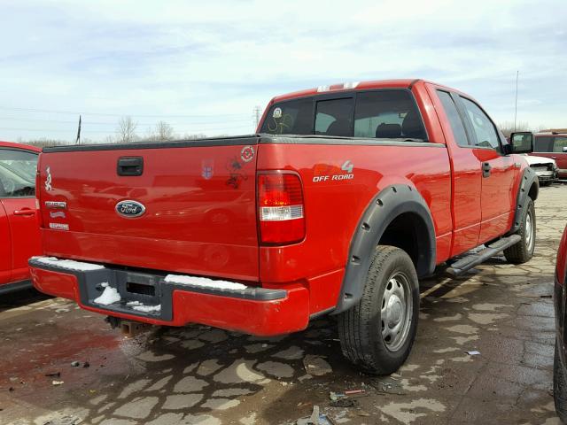 1FTPX14584NB46452 - 2004 FORD F150 RED photo 4