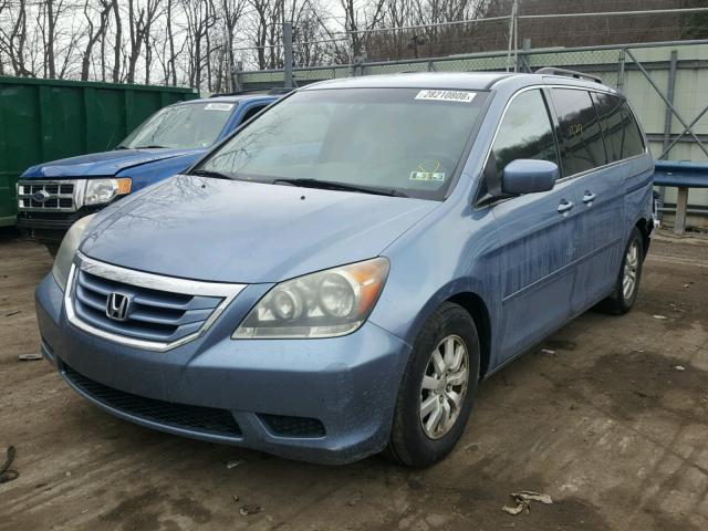 5FNRL38498B053638 - 2008 HONDA ODYSSEY EX BLUE photo 2