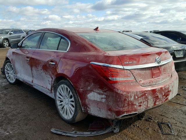 1G4GF5G35EF139504 - 2014 BUICK LACROSSE T RED photo 3