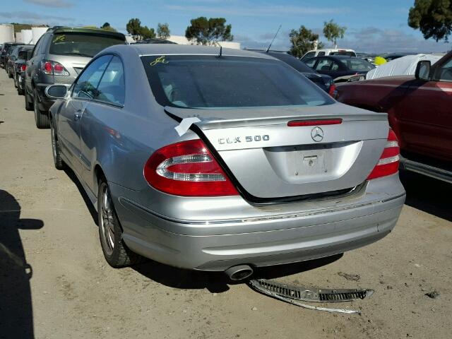 WDBTJ75J45F153908 - 2005 MERCEDES-BENZ CLK 500 SILVER photo 3