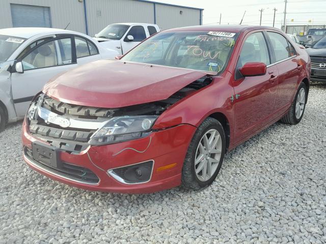 3FAHP0JA8CR435980 - 2012 FORD FUSION SEL RED photo 2