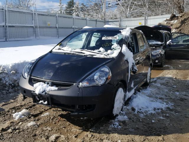 JHMGD38658S013788 - 2008 HONDA FIT SPORT BLACK photo 2