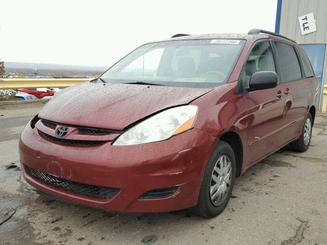 5TDZK23C47S026286 - 2007 TOYOTA SIENNA CE RED photo 2