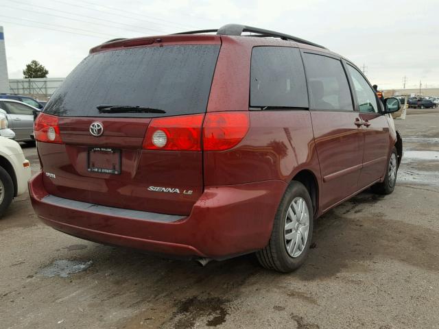 5TDZK23C47S026286 - 2007 TOYOTA SIENNA CE RED photo 4