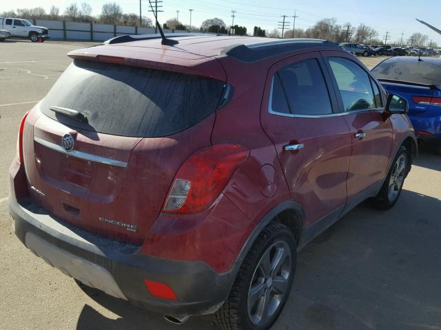 KL4CJFSB9DB167926 - 2013 BUICK ENCORE CON RED photo 4