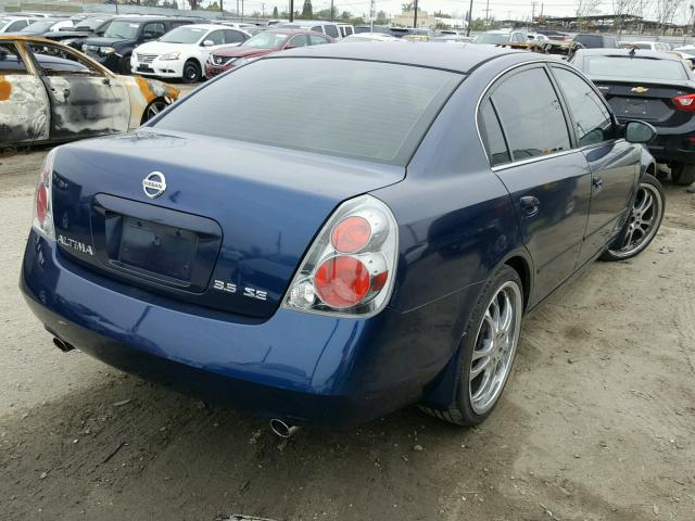 1N4BL11D16N339505 - 2006 NISSAN ALTIMA SE BLUE photo 4