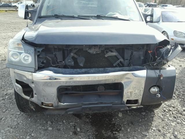 1N6AA07B55N516340 - 2005 NISSAN TITAN XE GRAY photo 9