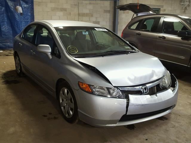 2HGFA16568H301929 - 2008 HONDA CIVIC LX SILVER photo 1