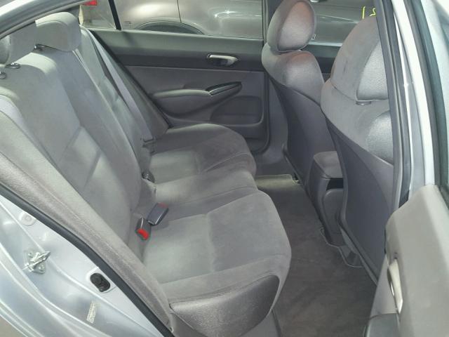 2HGFA16568H301929 - 2008 HONDA CIVIC LX SILVER photo 6