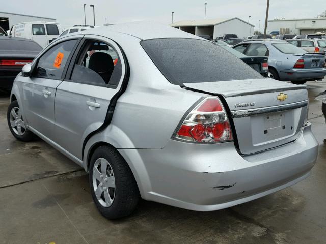 KL1TD5DEXBB131715 - 2011 CHEVROLET AVEO LS 银色 照片 3