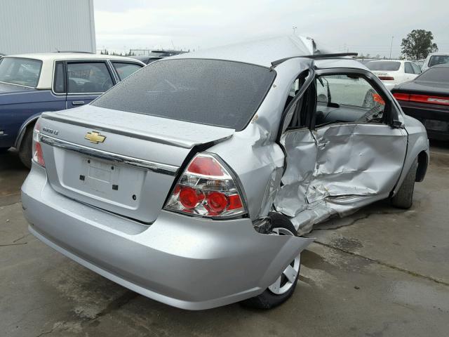 KL1TD5DEXBB131715 - 2011 CHEVROLET AVEO LS SILVER photo 4