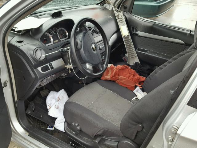 KL1TD5DEXBB131715 - 2011 CHEVROLET AVEO LS 银色 照片 5