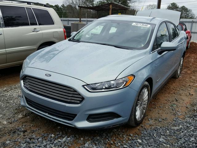 3FA6P0UU3ER190148 - 2014 FORD FUSION S H BLUE photo 2