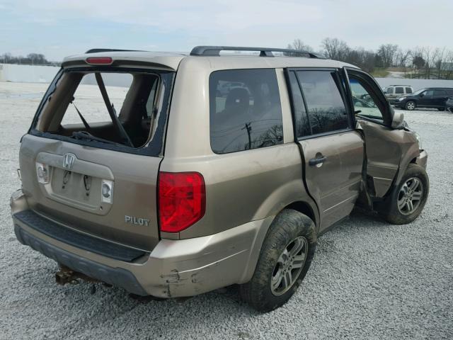 2HKYF18565H522388 - 2005 HONDA PILOT EXL GOLD photo 4