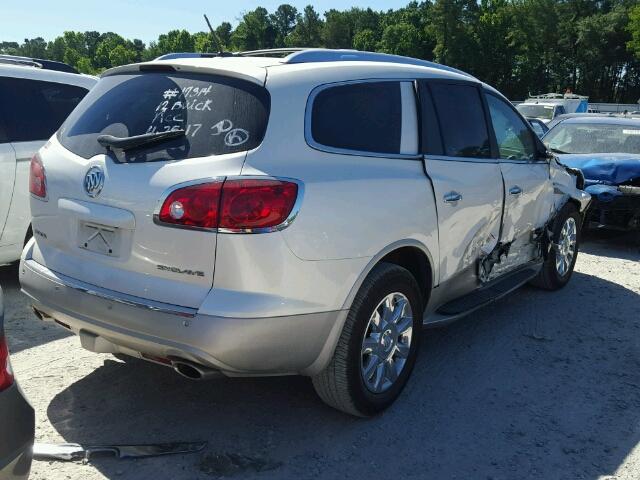 5GAKRCEDXCJ417122 - 2012 BUICK ENCLAVE WHITE photo 4