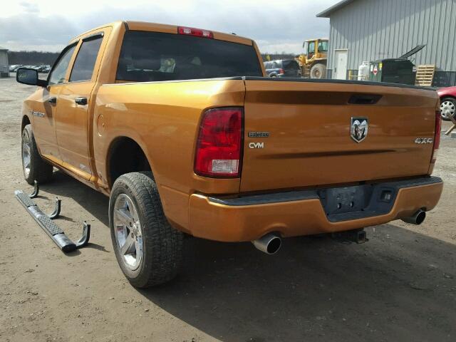 1C6RD7KT2CS329374 - 2012 DODGE RAM 1500 S GOLD photo 3