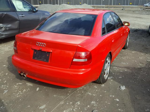 WAUDD68D2YA078489 - 2000 AUDI S4 2.7 QUA RED photo 4