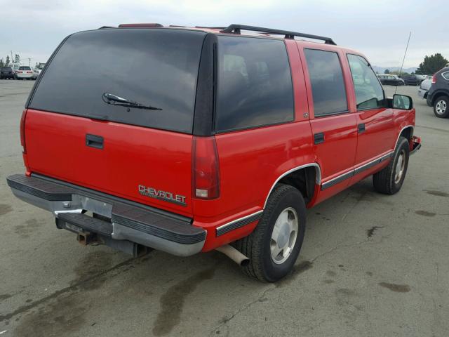 1GNEK13R5XJ485070 - 1999 CHEVROLET TAHOE K150 RED photo 4