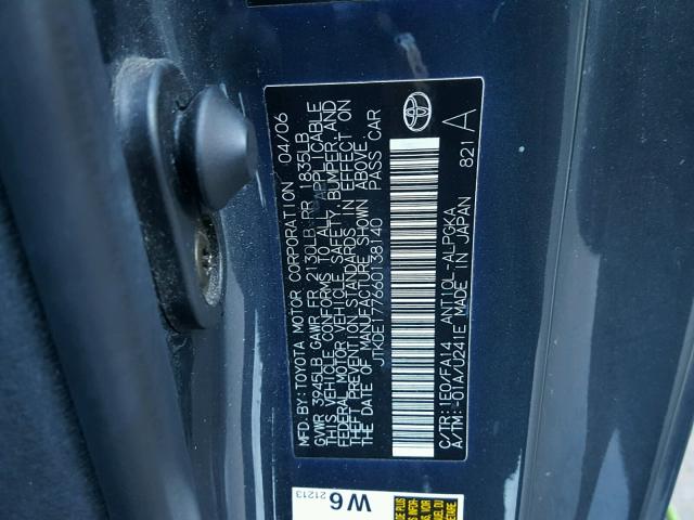 JTKDE177660138140 - 2006 TOYOTA SCION TC 黑色 照片 10