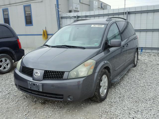 5N1BV28U84N334570 - 2004 NISSAN QUEST S GRAY photo 2