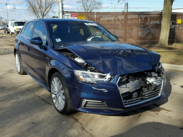 WAUTPBFF4HA106521 - 2017 AUDI A3 E-TRON BLUE photo 1