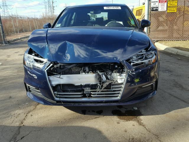 WAUTPBFF4HA106521 - 2017 AUDI A3 E-TRON BLUE photo 9