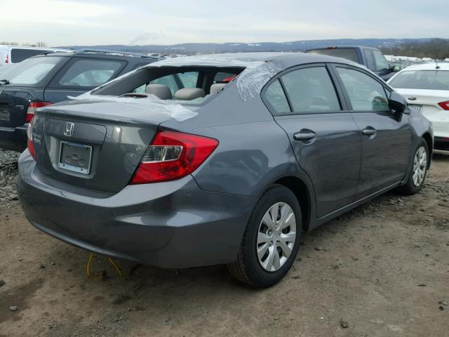 19XFB2F57CE373583 - 2012 HONDA CIVIC LX GRAY photo 4