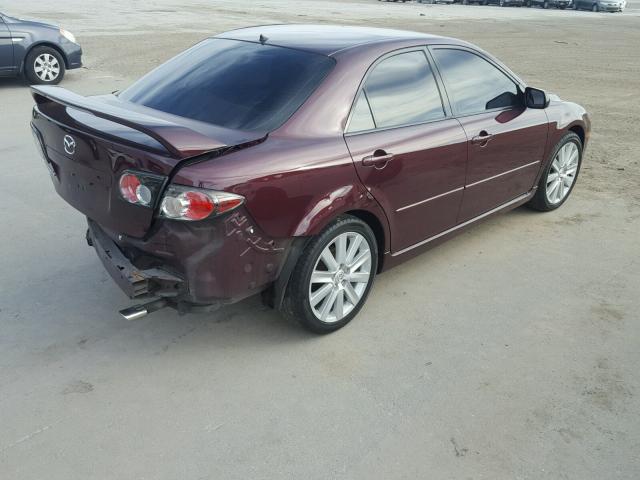 1YVHP80C165M26485 - 2006 MAZDA 6 I MAROON photo 4