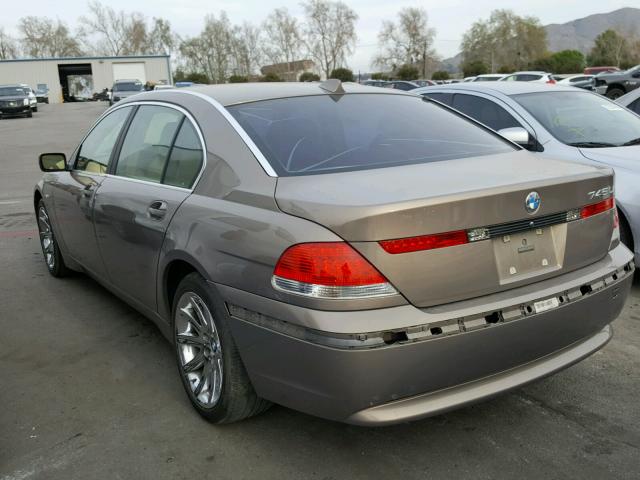 WBAGN63424DS47288 - 2004 BMW 745 LI TAN photo 3