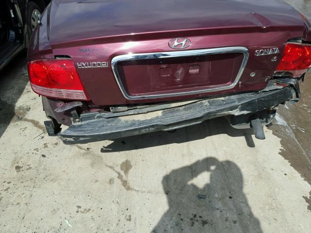 KMHWF35HX4A911327 - 2004 HYUNDAI SONATA GLS RED photo 9