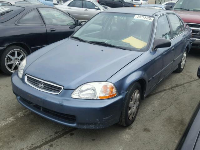 2HGEJ6679WH629580 - 1998 HONDA CIVIC LX BLUE photo 2