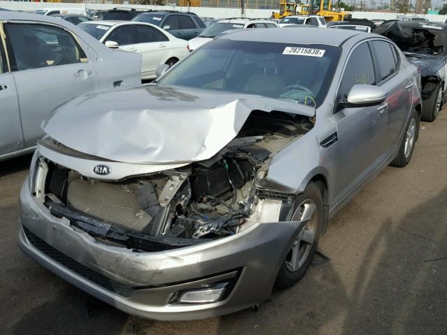 KNAGM4A70E5475967 - 2014 KIA OPTIMA LX SILVER photo 2