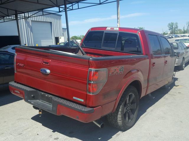 1FTFW1ET6DFC64005 - 2013 FORD F150 SUPER RED photo 4