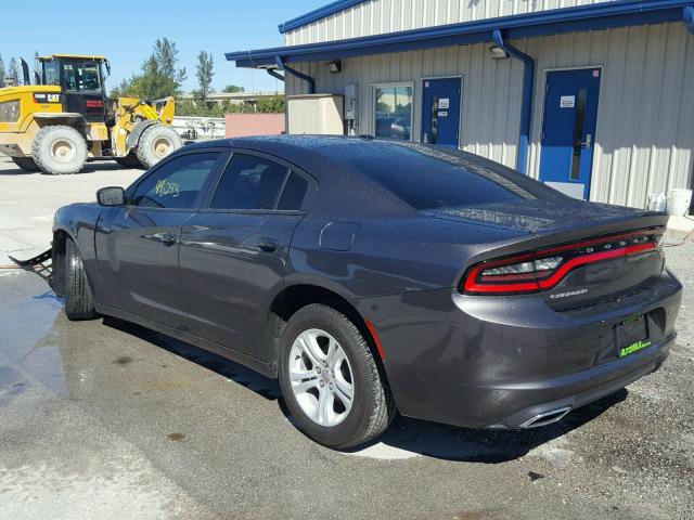 2C3CDXBGXFH771613 - 2015 DODGE CHARGER SE GRAY photo 3