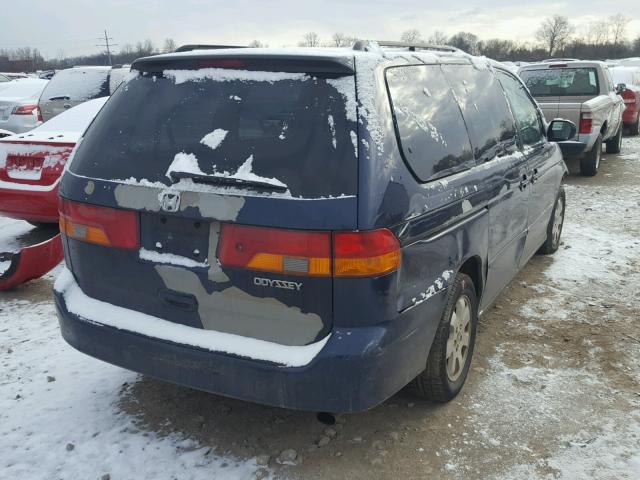 5FNRL18013B113390 - 2003 HONDA ODYSSEY EX BLUE photo 4