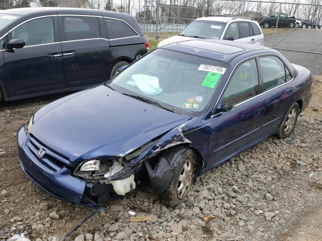 1HGCG56671A007123 - 2001 HONDA ACCORD EX BLUE photo 2