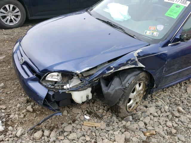 1HGCG56671A007123 - 2001 HONDA ACCORD EX BLUE photo 9