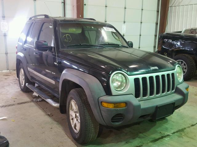 1J4GL48K22W262485 - 2002 JEEP LIBERTY SP BLACK photo 1