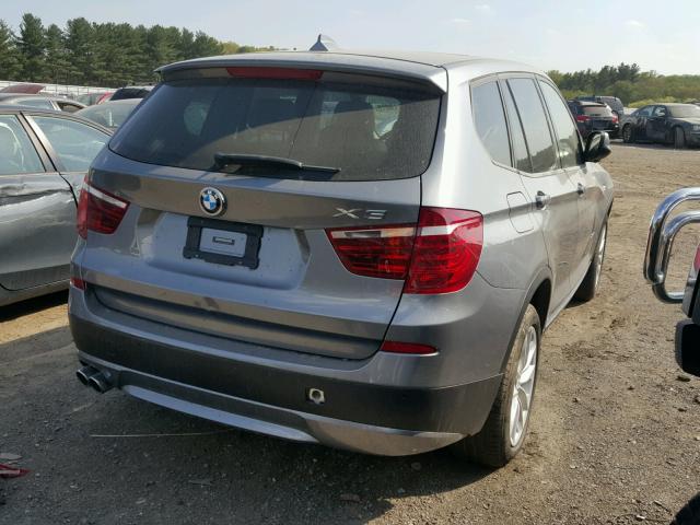 5UXWX9C55E0D39802 - 2014 BMW X3 XDRIVE2 GRAY photo 4