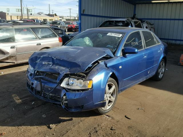 WAULC58E44A146223 - 2004 AUDI A4 1.8T QU BLUE photo 2